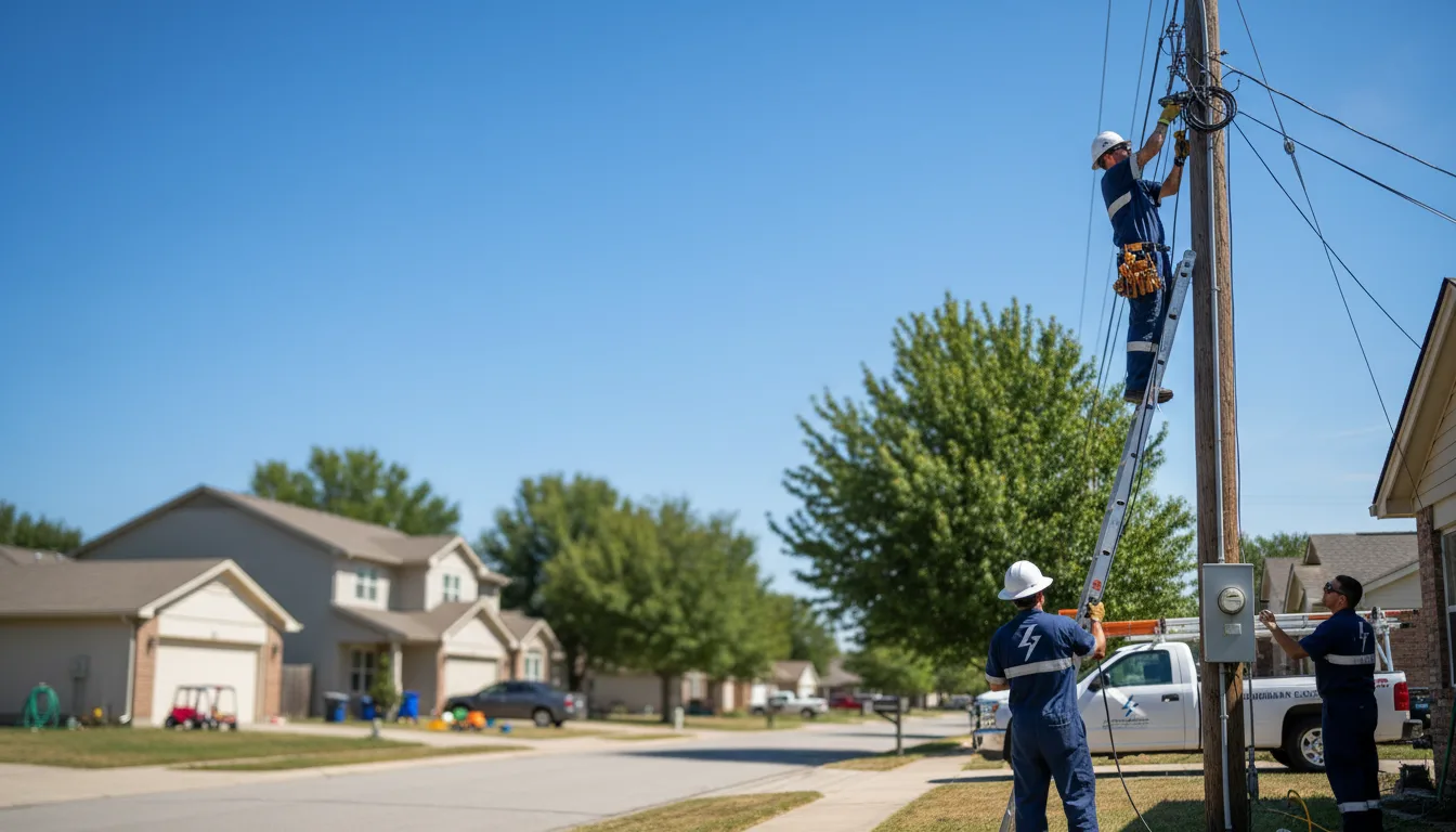 Residential electrician providing installation services in Thida, AR
